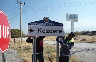 Malatya Büyükşehir’den levhalamaya ağırlık