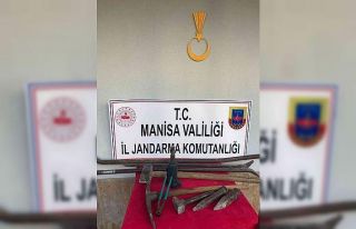 Manisa’da kaçak kazı yapan 2 kişi suçüstü...