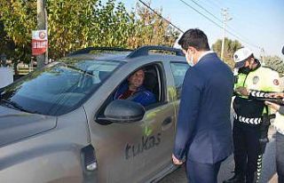 Manyas’ta emniyet kemeri uygulaması