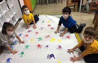 Minik öğrenciler yaşama el verdi