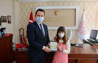 Minik Yazar Milli Eğitim Müdürü Çay’ı ziyaret...