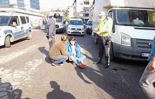 Motosiklet sürücüsü yaralandı