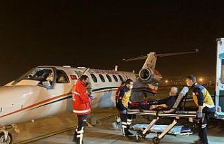 Nefes alamayan hastanın imdadına uçak ambulans...