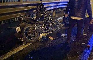 O-3’te arıza yapan kamyonete çarpan motosiklet...