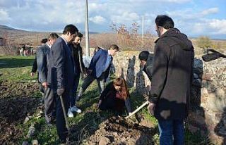 Öğretmenler fidanları toprakla buluşturdu