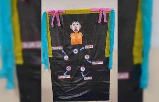 Okul öncesi eğitim gören çocuklar duyu organlarını...