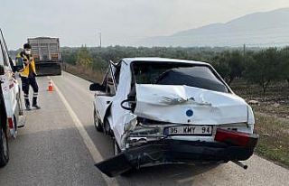 Otomobille tır çarpıştı: 1 yaralı