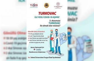 Özal Tıp Merkezi’nde Turkovac aşısı yapılmaya...