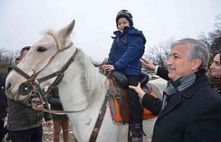 Özel öğrenciler “Atlı terapi” ile engelleri...