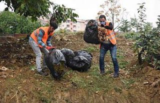 (ÖZEL) Yaprak ve çim atıklarından organik gübreye...