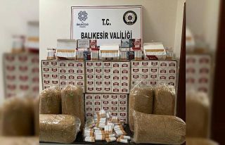 Polisten kaçak tütün ve sigara operasyonu