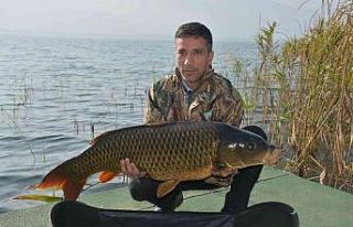 Sazan tutma yarışmasında ödüller sahiplerini...