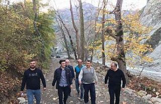 Selde yıkılan köprü yerine yeni geçiş yolu yapılıyor