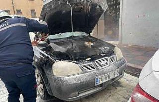Siirt’te park halinde yanan araç kullanılamaz...