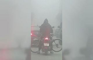 Sisli havada trafikte tehlike saçtı