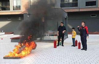 Site sakinlerine yangın eğitimi