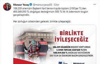 Sosyal yardım alan ailelere ilk doğalgaz ödemesi...