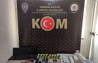 Tekirdağ’da kaçak telefon operasyonu