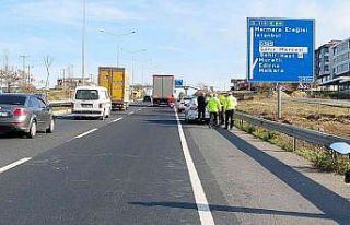 Tekirdağ’da polisin uygulama noktasında kaza:...