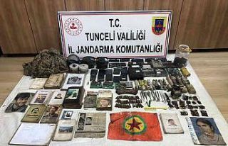 Tunceli’de mühimmat ve yaşam malzemeleri ele geçirildi