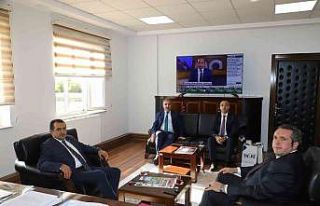 Tutşi, VASKİ ve ŞUSKİ genel müdürleriyle bir...