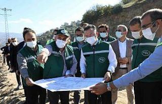 Vali Aksoy, Sarıçay Barajı’nda incelemelerde...