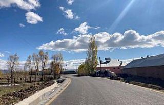 Van Büyükşehir Belediyesi yolları asfaltlamaya...