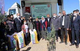 Yangın mağduru üreticilere destek
