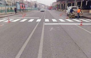 Yaya geçitlerine çizgi