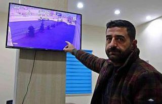 Yüksekova’da trafik kazası okulun güvenlik kamerasına...