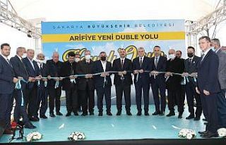 5 milyon liralık duble yol, törenle açıldı