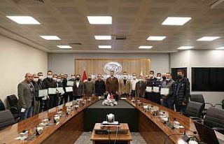 Afetlerde görev alan DSİ personeli teşekkür belgesi...