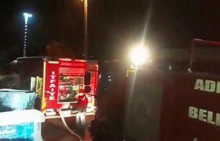 Ahır yangınında 2 inek telef oldu