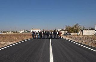 Akçakale’de yol yapım çalışmaları sürüyor