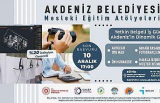 Akdeniz Belediyesi Mesleki Eğitim Atölyelerine başvurular...