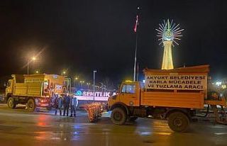 Akyurt Belediyesi’nde kar nöbeti