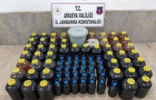 Amasya’da bin 200 litre kaçak içki ele geçirildi