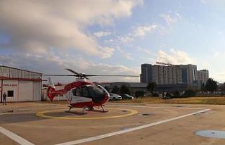 Ambulans helikopter Meryem bebek için havalandı