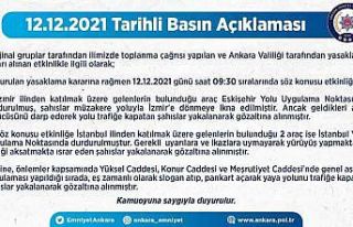 Ankara Emniyet Müdürlüğü’nden izinsiz gösteri...