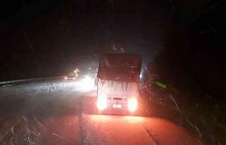 Antalya-Konya karayolunda kar yağışı