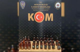 Antalya’da piyasa değeri 250 bin TL olan 623 şişe...
