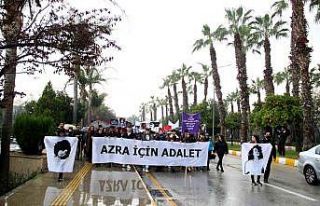 Arkadaşları yağmur altında Azra için adalet istedi