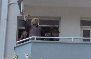 Atıyla daireye çıktı, herkes şaşırdı