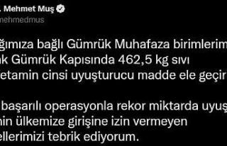 Bakan Muş: “Gürbulak’ta 462 kilogram sıvı...