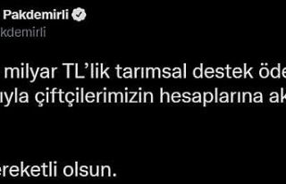 Bakan Pakdemirli: “2,7 milyar liralık tarımsal...