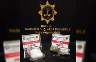 Bayburt’ta bir miktar uyuşturucu ele geçirildi
