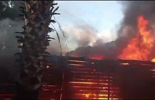 Bodrum’da depo alev alev yandı