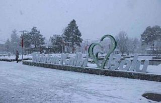 Bolu kent merkezi beyazlara büründü