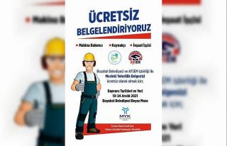 Boyabat Belediyesi’nden mesleki yeterlilik belgesi...