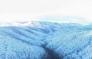 Bursa’nın beyaz örtüsü havadan görüntülendi